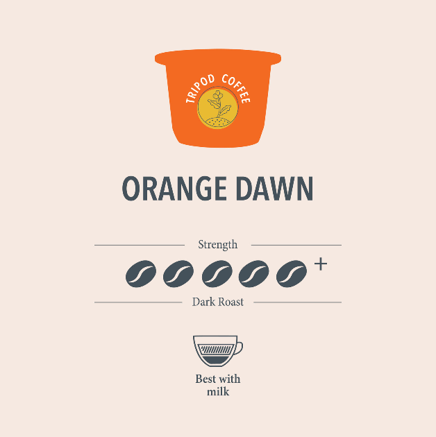 Orange Dawn Strong Coffee Pods