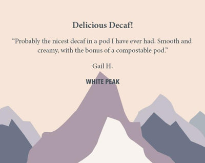 White Peak Decaf Coffee Pods