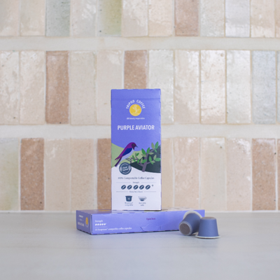 Tripod Purple Aviator Specialty Coffee Pods
